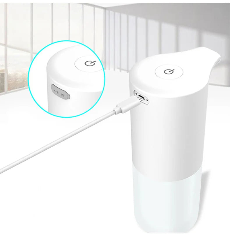 Touchless Automatic Soap Foam Dispenser USB Rechargeable Liquid Foam Hand Washer Machine Bathroom Infrared Sensor Soap Dispenser