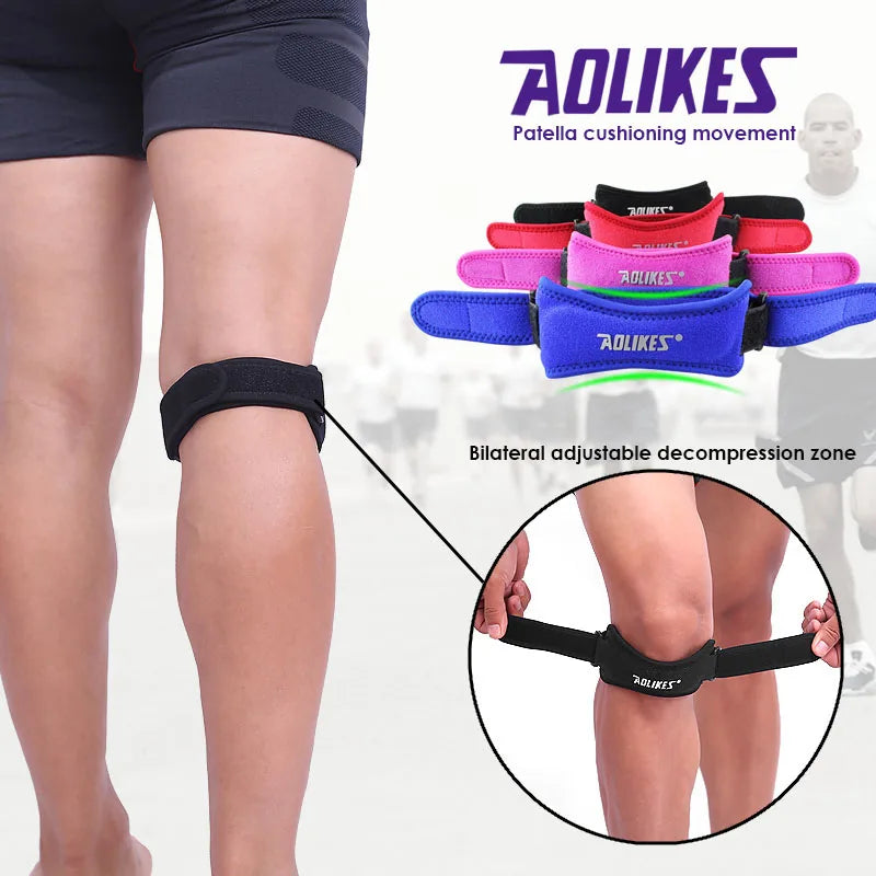 Adjustable 1PCS Knee Patellar Tendon Support Strap Band Knee Support Brace Pads for Running basketball Outdoor Sport