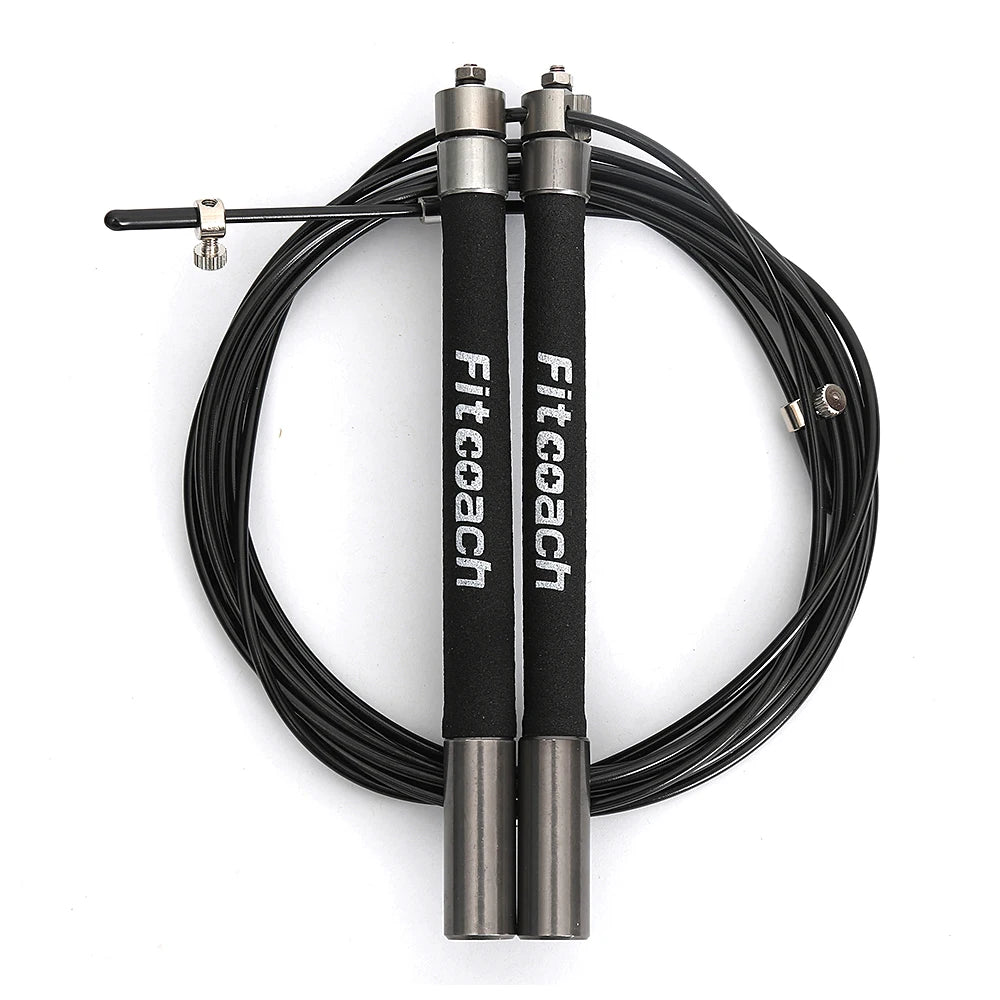 Speed More Jump Rope Ball Bearing Metal Handle Sport Skipping,Stainless Steel Cable Crossfit Fitness Equipment