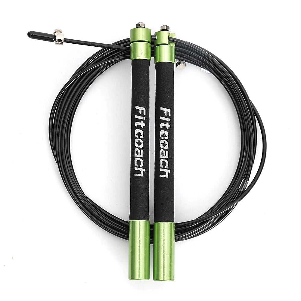 Speed More Jump Rope Ball Bearing Metal Handle Sport Skipping,Stainless Steel Cable Crossfit Fitness Equipment
