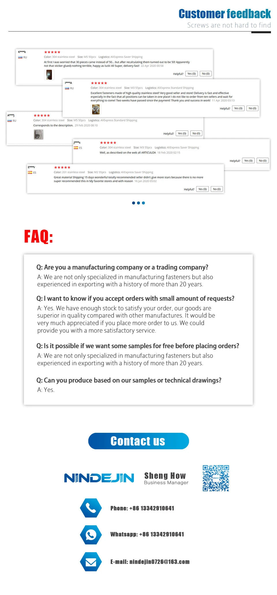 NINDEJIN 35/50pcs Hammer Drive Anchor Set Zinc Alloy Concrete Anchor M6 Nail-in Anchors Screw for Block and Brick