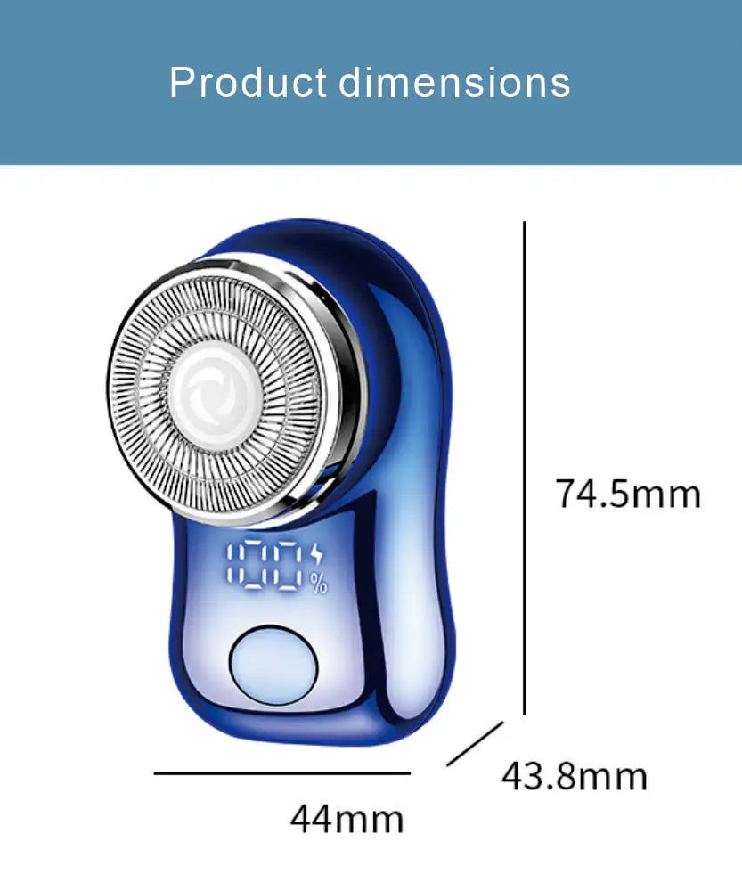 Mini electric shaver men's bag travel shaver portable beard shaver Type-C intelligent digital display lightweight shaver