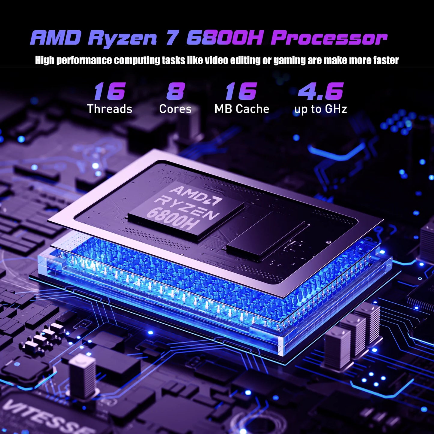 ACEMAGIC Gaming Laptop Computer 16 Inch FHD Display AMD Ryzen 7 6800H Processor 16GB RAM DDR5 4800MHz 512GB SSD Gaming Notebook