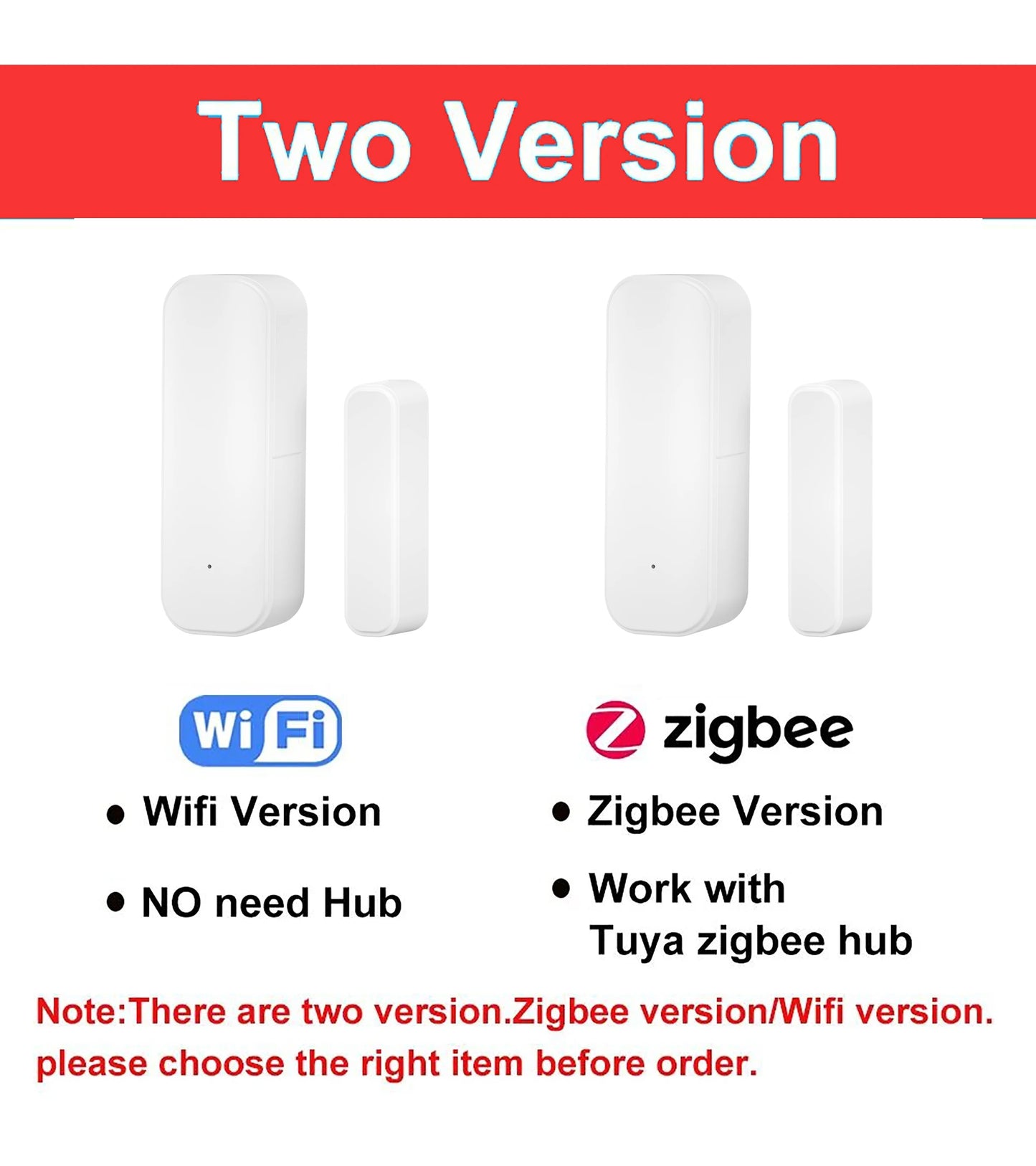Tuya WiFi Zigbee Window Door Sensor With Battery Smart Home Security Alarm System Voice Control Via Alexa Google Home Smart