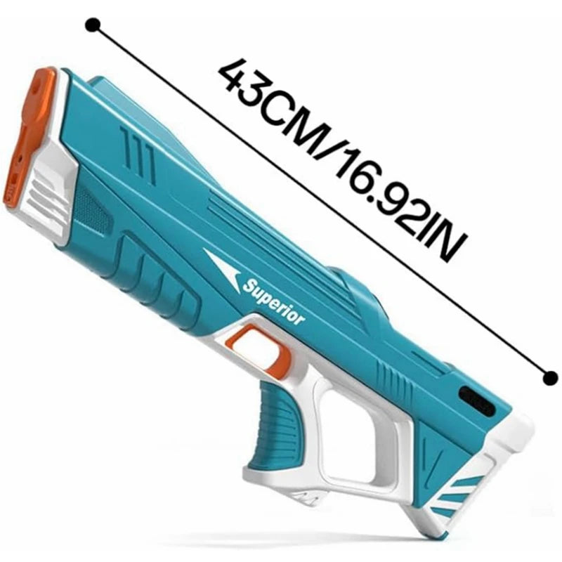 Full Automatic Electric Water Gun Toys 43cm Portable Children Adult Summer Beach Outdoor Fight Fantasy Toys for Boys Kids Game