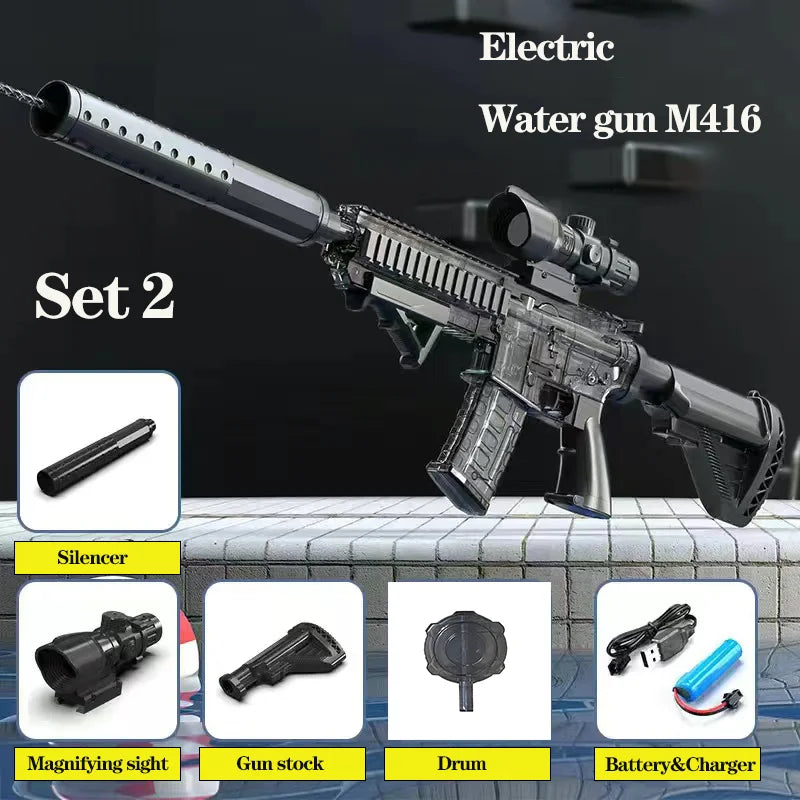 New Summer Water Gun non Electric Pistol High-pressure Full Automatic Shooting Water Beach Toy Gun For kid Children Boys Girls