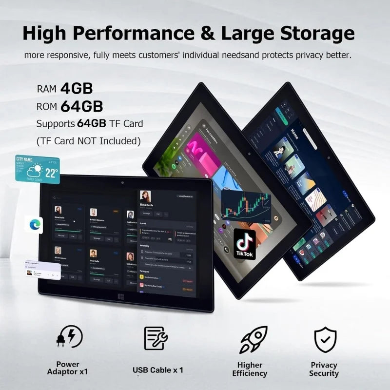 10.1 INCH 64 Bit 8GB DDR RAM 128GB ROM AR10 WINDOWS 10 Tablet PC 1920 x 1200 IPS Screen HDMI-Compatible Type-C USB 3.0 WIFI