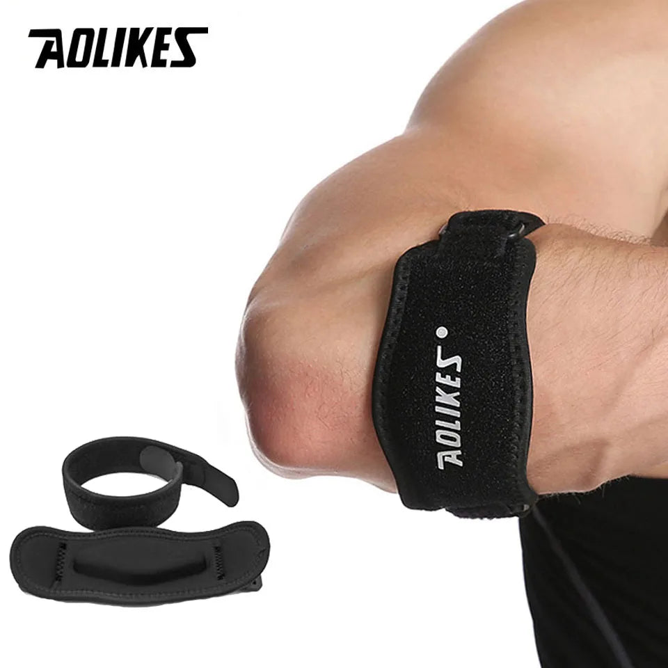 1PCS AOLIKES Adjustable Basketball Badminton Tennis Golf Elbow Support Golfer's Strap Elbow Pads Lateral Pain Syndrome Brace