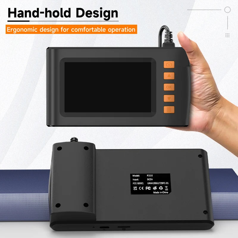 4.3 Inch Screen Endoscope Camera HD1080P 8MM Lens Explorer Pipe Car Inspection Borescope 2-10M LEDs waterprof 2600mAh Take Photo