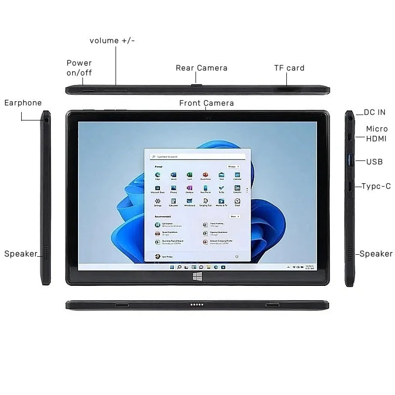 10.1 INCH 64 Bit 8GB DDR RAM 128GB ROM AR10 WINDOWS 10 Tablet PC 1920 x 1200 IPS Screen HDMI-Compatible Type-C USB 3.0 WIFI