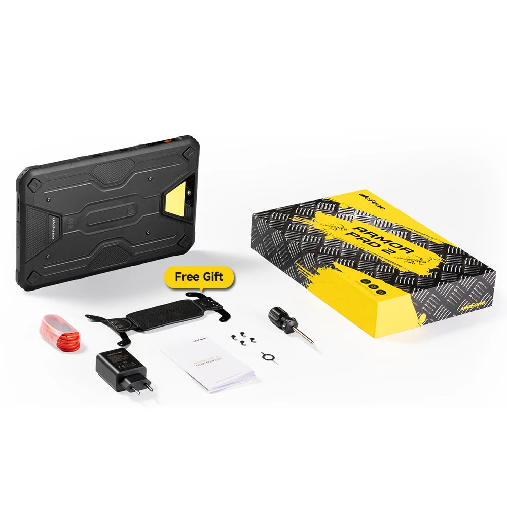 Ulefone Armor Pad 2 Rugged Tablet , 11" 2K , 18600 mAh ,IP68/IP69K Android 13 NFC GPS 4G Tablet Up to 16GB RAM 256GB ROM