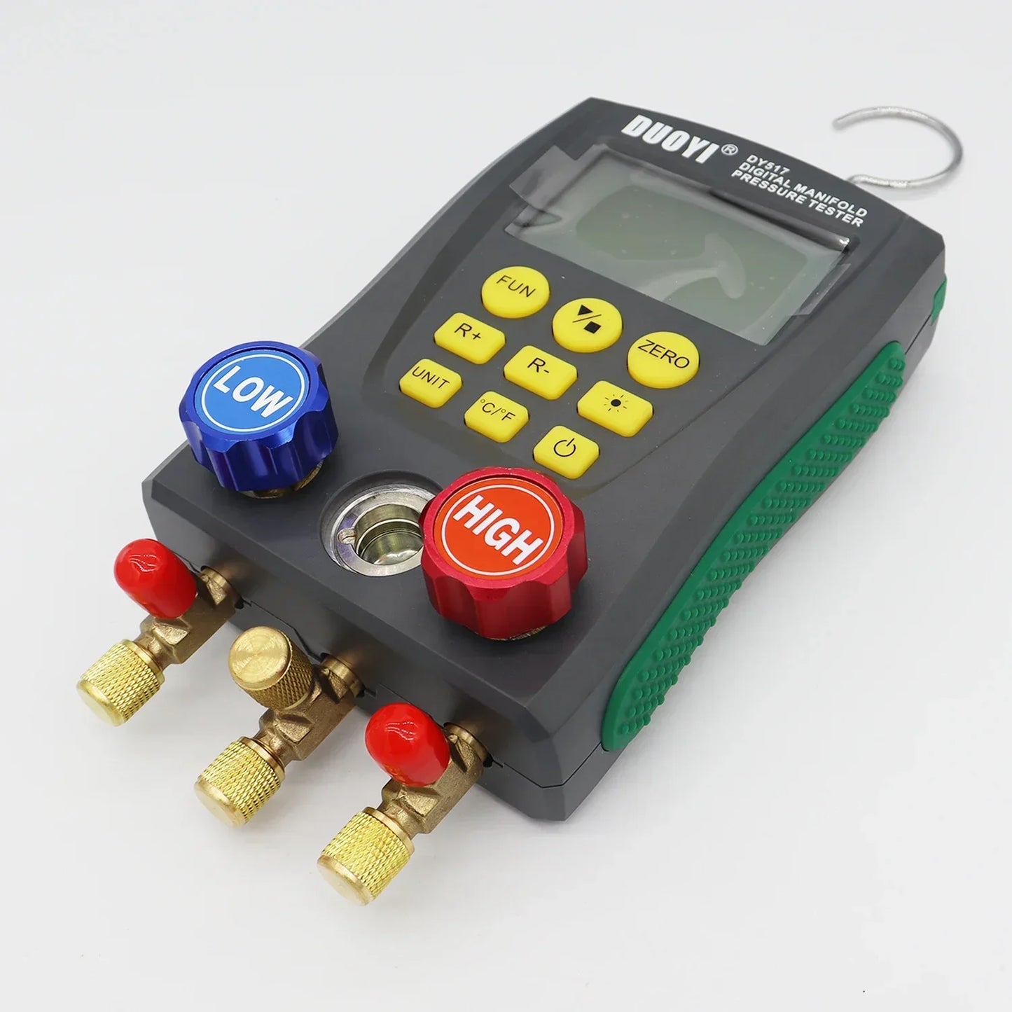 Digital refrigeration pressure gauge, air conditioning temperature detector, multi-function vacuum pressure test tool kit