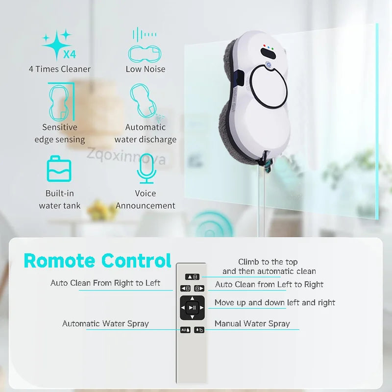 UPS Power Robot Window Washer for Washing Windows Vacuum Cleaner Plaster Glass Cleaning Home Appliance Smart Cleaning Robot