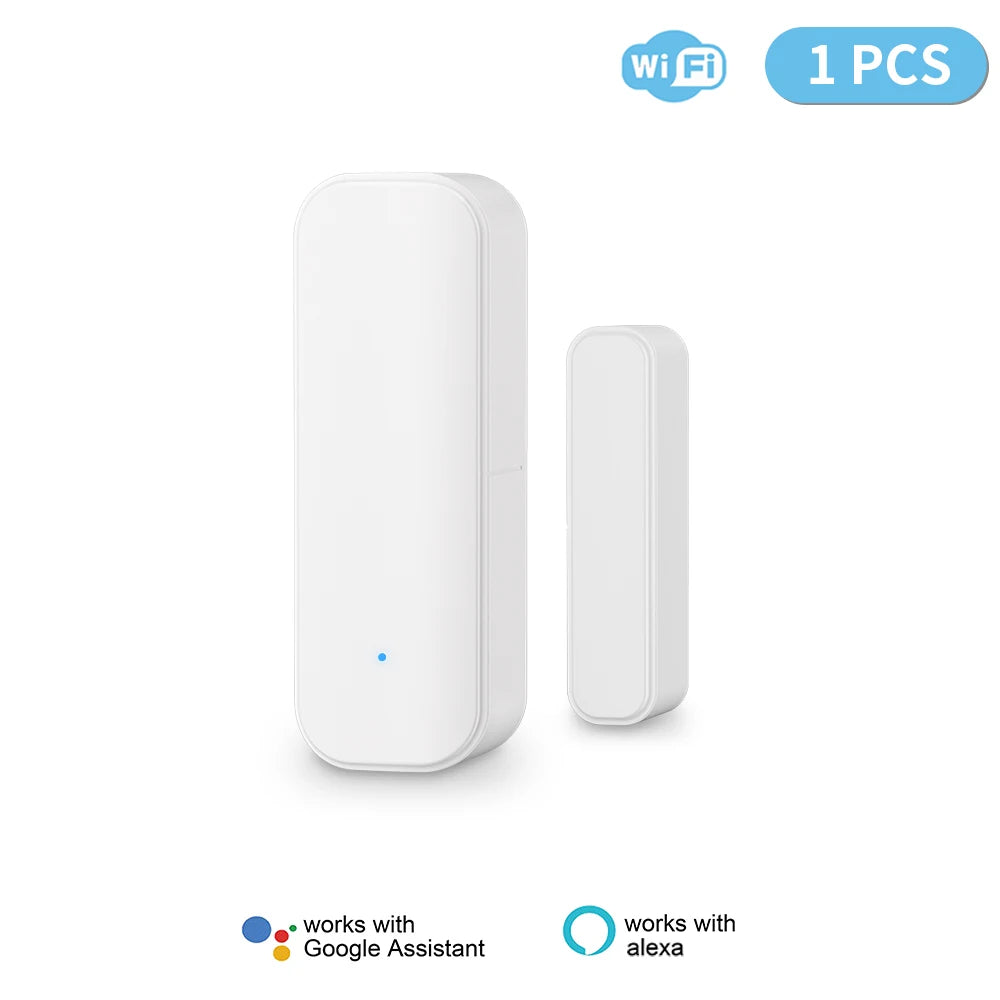 Tuya WiFi Zigbee Window Door Sensor With Battery Smart Home Security Alarm System Voice Control Via Alexa Google Home Smart