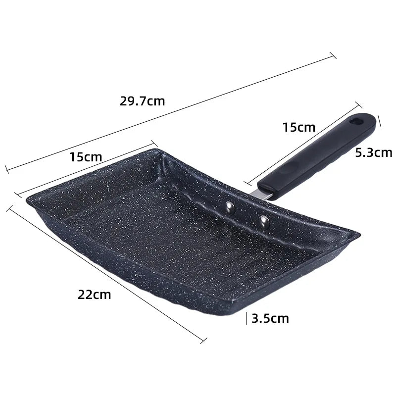 Non-Stick Wave Bottom Tamagoyaki Omelette Saucepan Egg Roll Pancake Frying Pan Cooking Pots Kitchenware Kitchen Cookware Tools