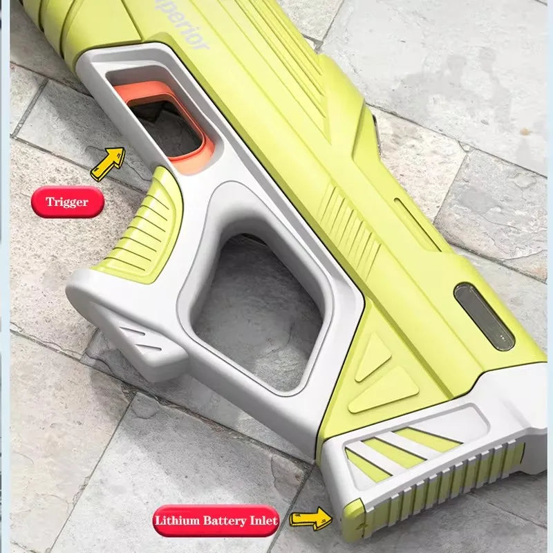 Full Automatic Electric Water Gun Toys 43cm Portable Children Adult Summer Beach Outdoor Fight Fantasy Toys for Boys Kids Game