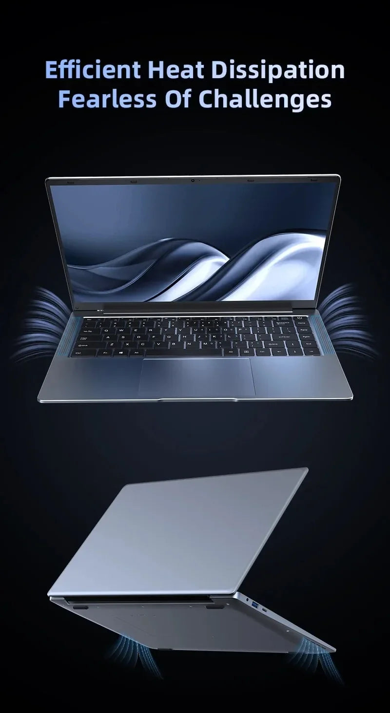 Ultra Slim Laptop 14.1" 16GB RAM 1TB SSD Intel N3700 Notebook Gamer 1920*1080 Display Office Study Computer PC Windows 11 Pro