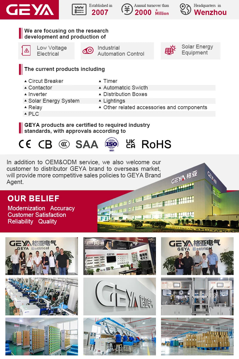 GEYA G2R Smart ATS Din Rail Dual Power Automatic Transfer Switch with Voltage Protection 2P 4P 63A 220V Uninterrupted Power
