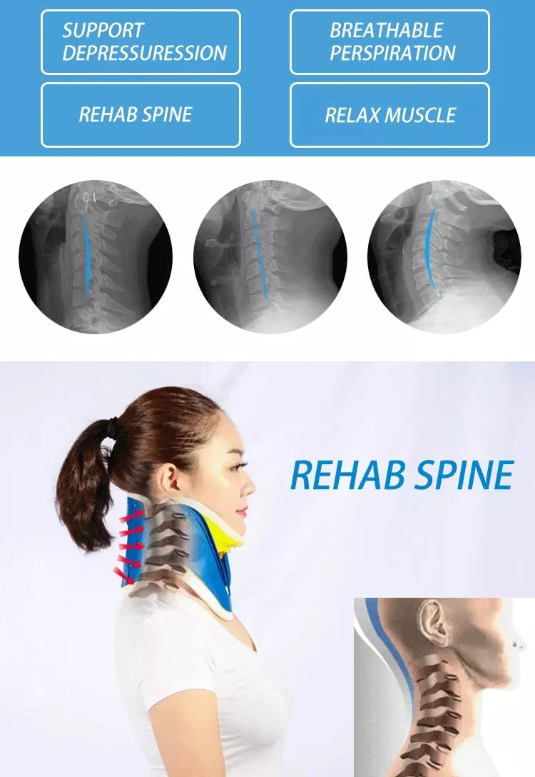 Adjustable Neck Collar Cervical Posture Correction Traction Support Protection Belt Strecher Therapy Tractor Orthosis Brace