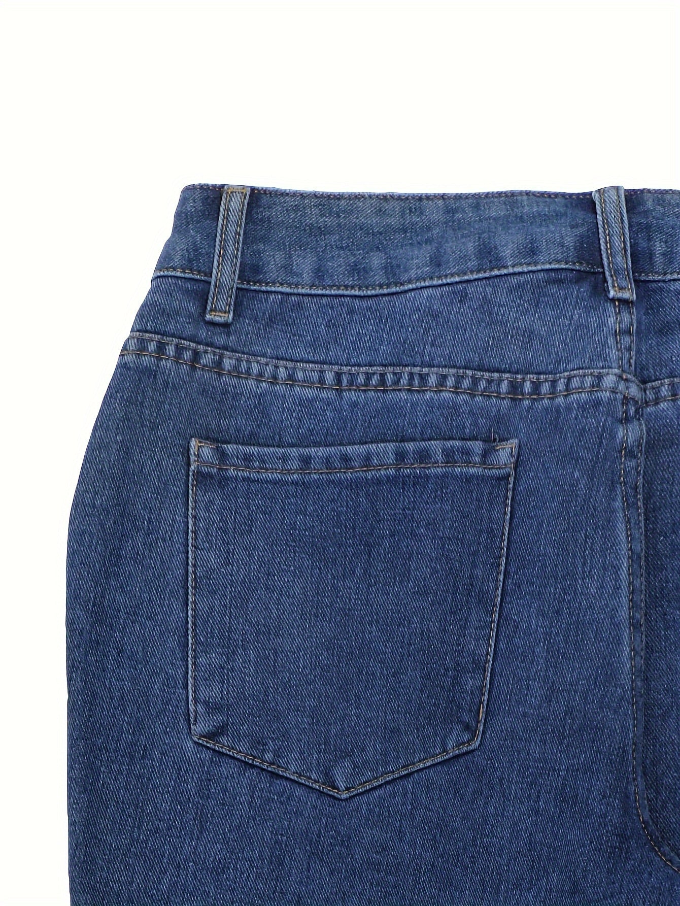 Vintage Chic High-Waisted Relaxed Fit Mom Jeans - Women Jeans - 90s Inspired, Straight Leg, Machine Washable, Comfortable, Y2K Retro Style, Blue Denim, Easy Care