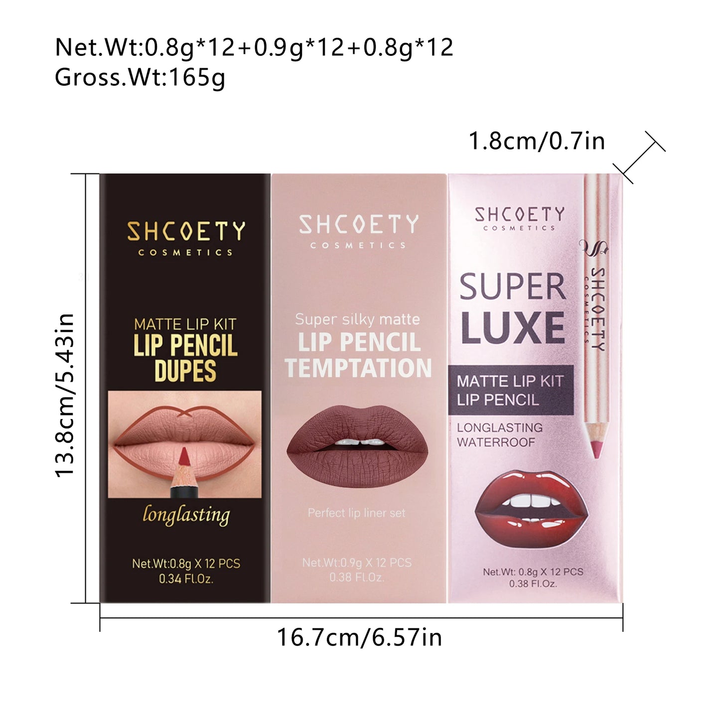 36colors Smooth Lip Liner Waterproof Long Lasting Vegan Cruelty-free Non Stick Cup Easy to Colored Lipliner Makeup