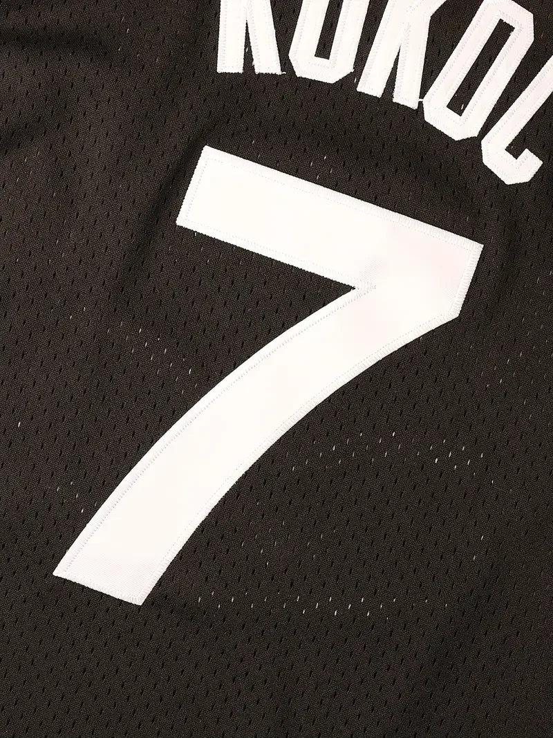 Wholesale Sewing #7 Men's Black Basketball Shirt, Breathable, Sleeveless, Embroidered Uniform Shirt Basketball Jersey