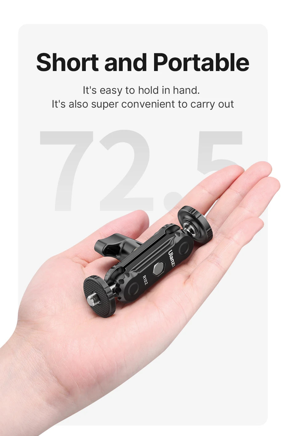 VIJIM Ulanzi R102 Metal Double Ball Heads Magic Arm With 360°1/4''Screw Extend Mount for DSLR Camera Monitor Video Mic Tripod