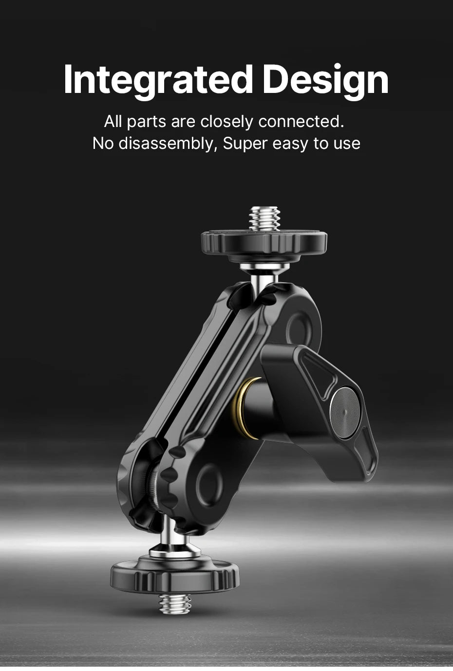 VIJIM Ulanzi R102 Metal Double Ball Heads Magic Arm With 360°1/4''Screw Extend Mount for DSLR Camera Monitor Video Mic Tripod