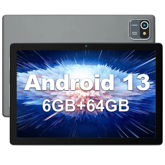 AEEZO MB1001 10 Inch Tablet Android 13 6GB RAM 64GB ROM 128GB Expandable 5000mAh Battery HD IPS Display Dual Camera Tablets PC
