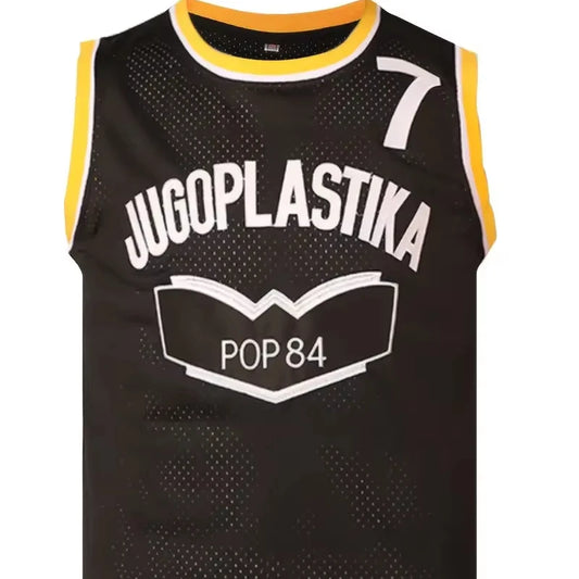 Wholesale Sewing #7 Men's Black Basketball Shirt, Breathable, Sleeveless, Embroidered Uniform Shirt Basketball Jersey