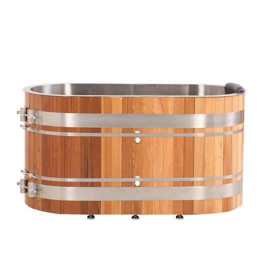 New Design 1Person Wooden Ice Bath for Fitness Recovery Cold Plunge With Water Chiller