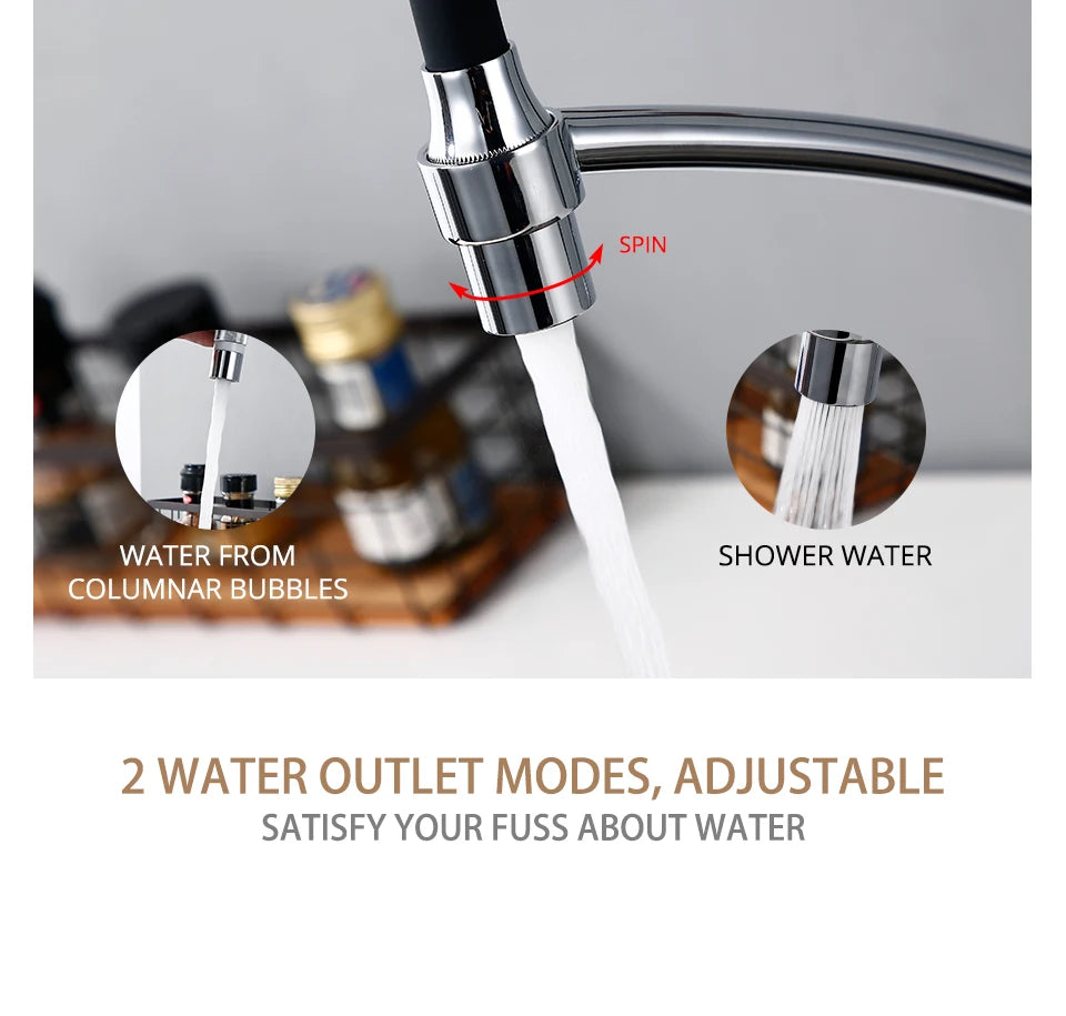 Smesiteli Smart Sensor Touch Tap Kitchen Faucet Black Pull Out Chrome Hot Cold Water Single lever Touchless Mixer With Sprayer