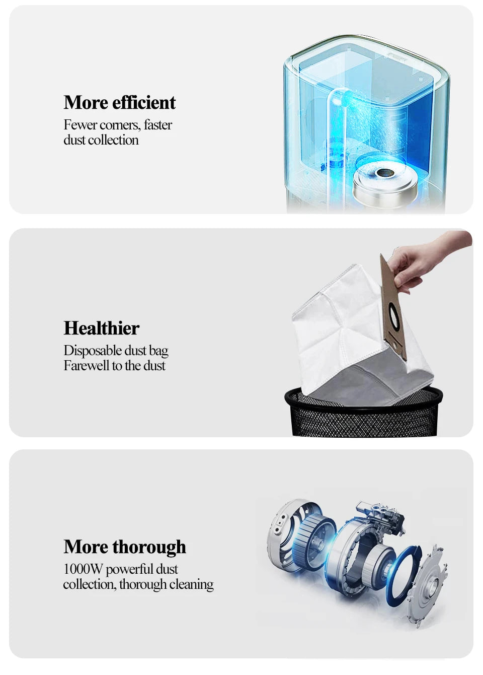 NEATSVOR S600 Robot Laser Navigation 6000PA Dust Bag Automatic Dust Collection System Smart Home