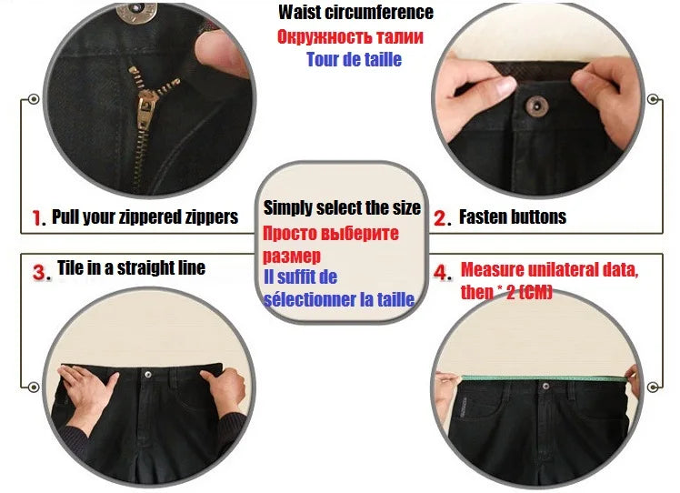 High Quality Men's Jeans Multi Pocket Denim Cargo Pants Oversized Casual Pants Men Clothing Loose Trousers 29-44 A2F125