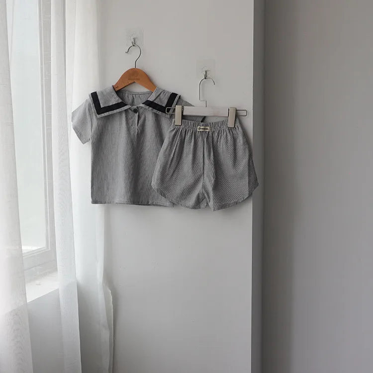 Children's Clothing Clothing Sets For Boys Girls Muslin Clothes Kids Todler Top And Shorts 2pcs Outfits Spanish Baby Cotton Suit