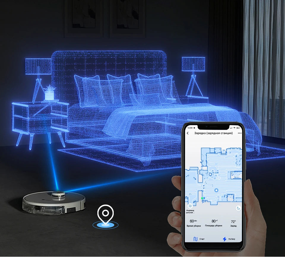 NEATSVOR S600 Robot Laser Navigation 6000PA Dust Bag Automatic Dust Collection System Smart Home