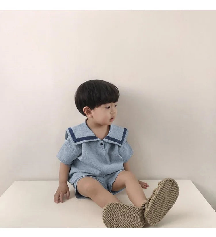 Children's Clothing Clothing Sets For Boys Girls Muslin Clothes Kids Todler Top And Shorts 2pcs Outfits Spanish Baby Cotton Suit