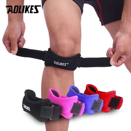Adjustable 1PCS Knee Patellar Tendon Support Strap Band Knee Support Brace Pads for Running basketball Outdoor Sport