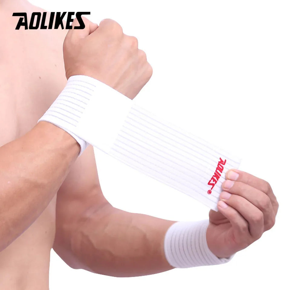 1PCS AOLIKES Cotton Elastic Bandage Hand Sport Wristband Gym Support Wrist Brace Wrap carpal tunnel