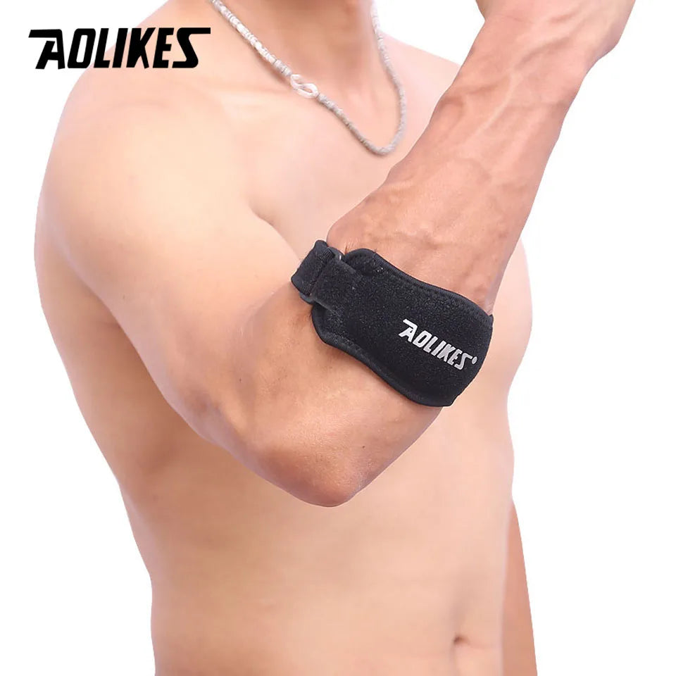1PCS AOLIKES Adjustable Basketball Badminton Tennis Golf Elbow Support Golfer's Strap Elbow Pads Lateral Pain Syndrome Brace