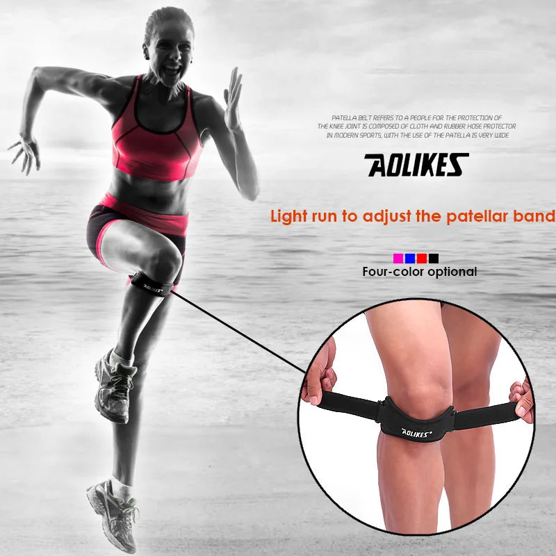 Adjustable 1PCS Knee Patellar Tendon Support Strap Band Knee Support Brace Pads for Running basketball Outdoor Sport