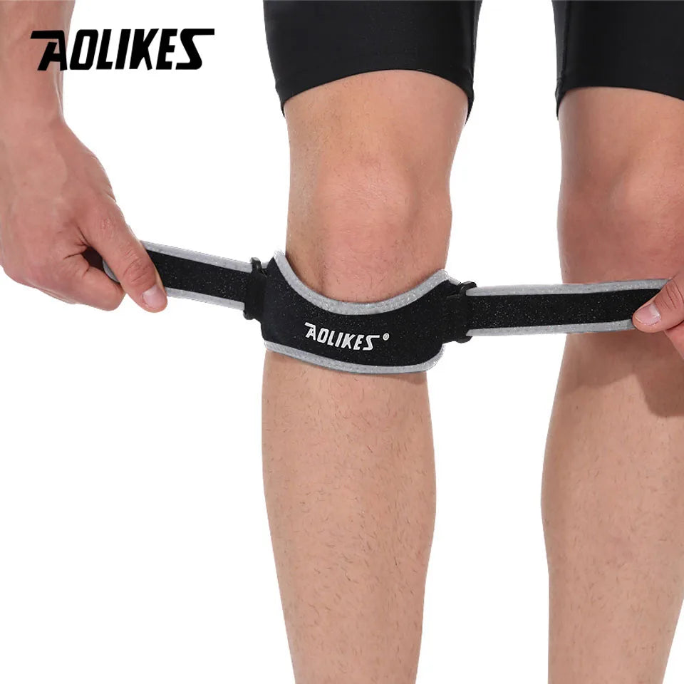 Adjustable 1PCS Knee Patellar Tendon Support Strap Band Knee Support Brace Pads for Running basketball Outdoor Sport