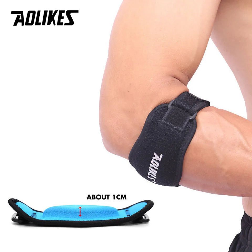 1PCS AOLIKES Adjustable Basketball Badminton Tennis Golf Elbow Support Golfer's Strap Elbow Pads Lateral Pain Syndrome Brace
