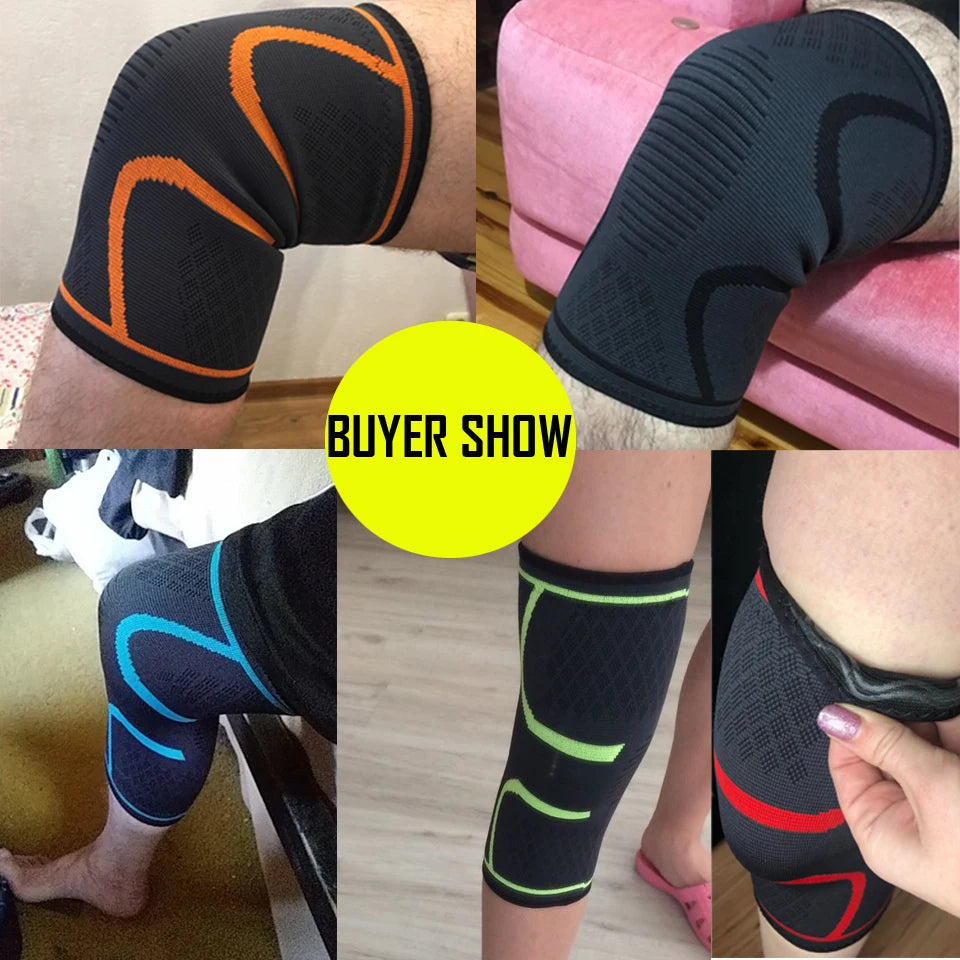 1PCS Running Cycling Fitness  Knee Support Braces Elastic Nylon Sport Compression Knee Pad Sleeve for Basketball Volleyball