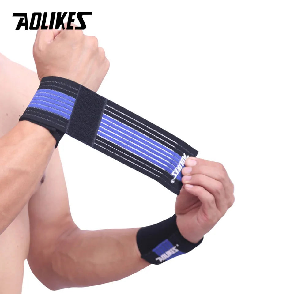 1PCS AOLIKES Cotton Elastic Bandage Hand Sport Wristband Gym Support Wrist Brace Wrap carpal tunnel