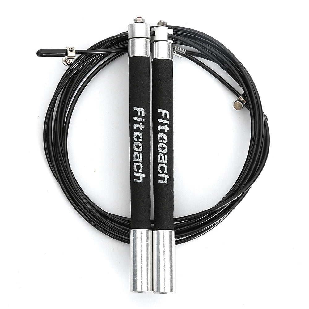 Speed More Jump Rope Ball Bearing Metal Handle Sport Skipping,Stainless Steel Cable Crossfit Fitness Equipment