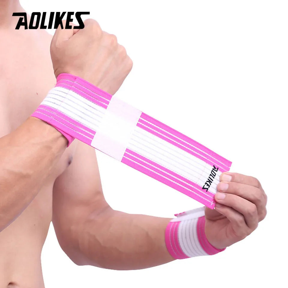 1PCS AOLIKES Cotton Elastic Bandage Hand Sport Wristband Gym Support Wrist Brace Wrap carpal tunnel