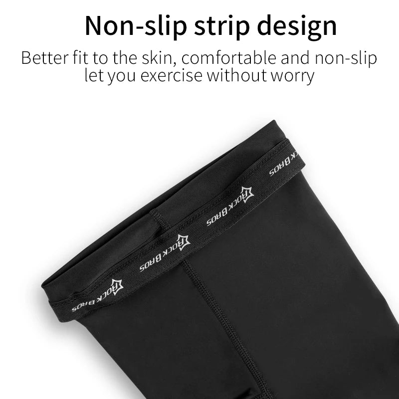 Anti ROCKBROS UV400 Cycling Leg Warmers Compression Knee Pad Protector Leg Sleeves Outdoor Sports Safety Soccer Running Leggings