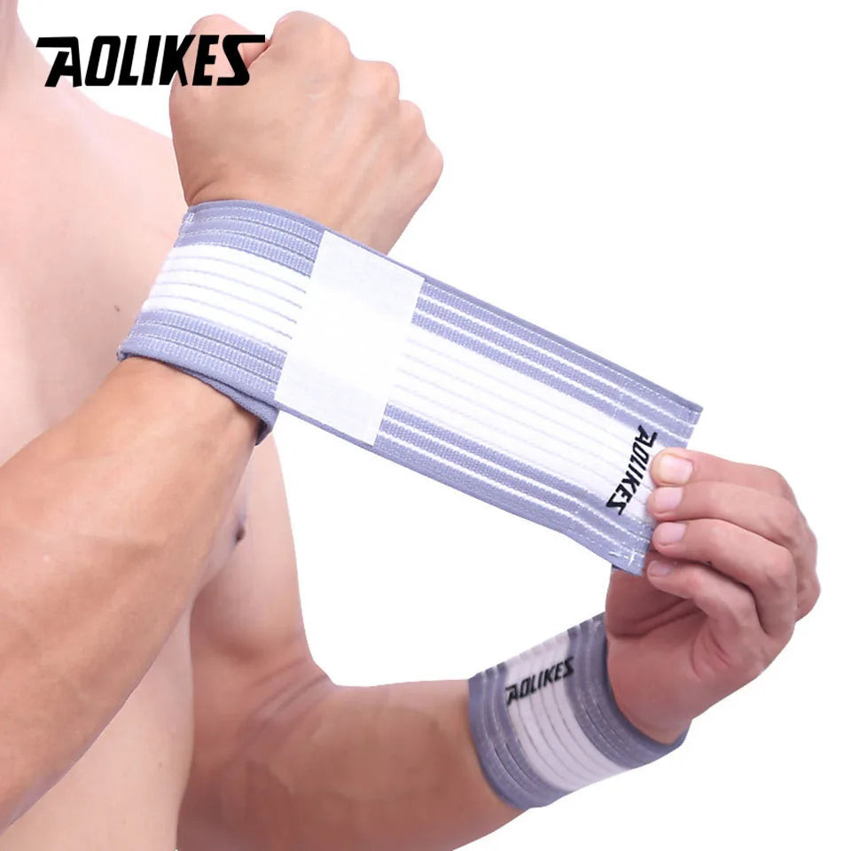 1PCS AOLIKES Cotton Elastic Bandage Hand Sport Wristband Gym Support Wrist Brace Wrap carpal tunnel