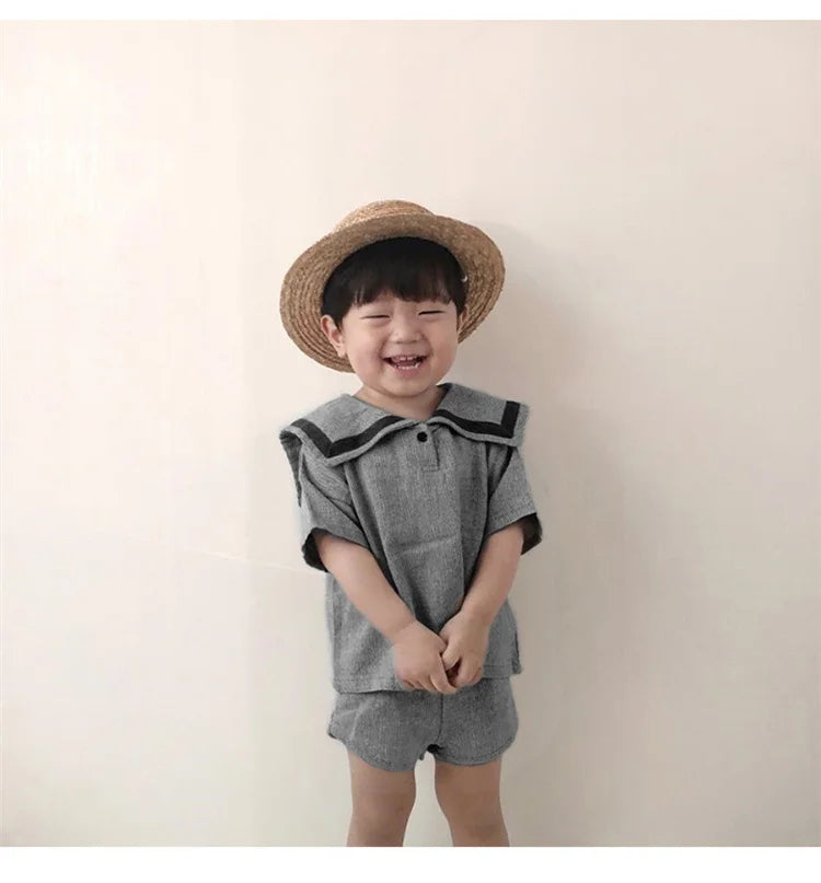 Children's Clothing Clothing Sets For Boys Girls Muslin Clothes Kids Todler Top And Shorts 2pcs Outfits Spanish Baby Cotton Suit